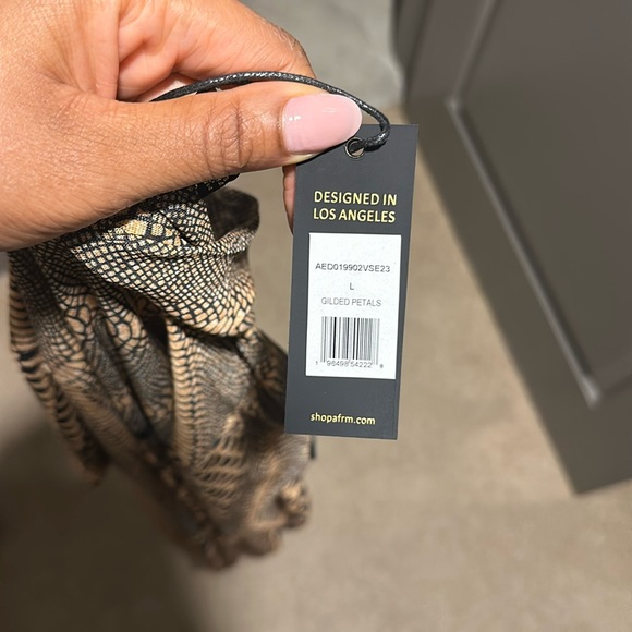 AFRM Shailene Gilded Petals Dress NWT - Picture 3 of 3